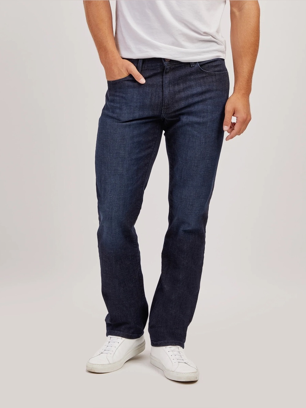 Mott & Bow Men's Crosby Straight Leg Stretch Jeans Dark Wash 38x32